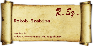 Rokob Szabina névjegykártya